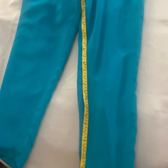 100% SILK pants lined Sz 2 is a beautiful blue color are in new condition - Picture 7 of 7